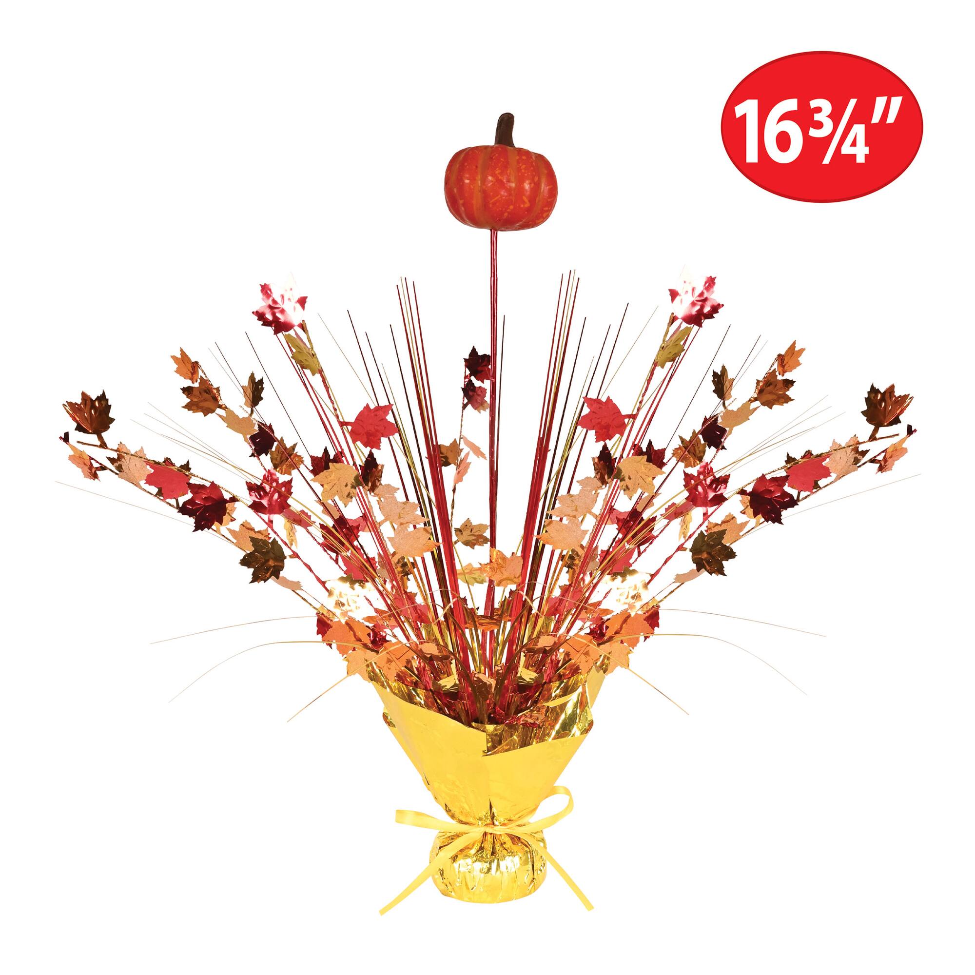 Beistle 16.75" Fall Gleam 'N Centerpieces Spray Set